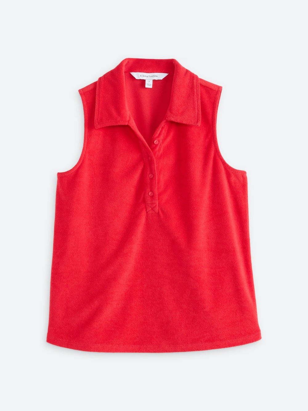 41 HAWTHORN Sleeveless Polo Knit Top, Size XS